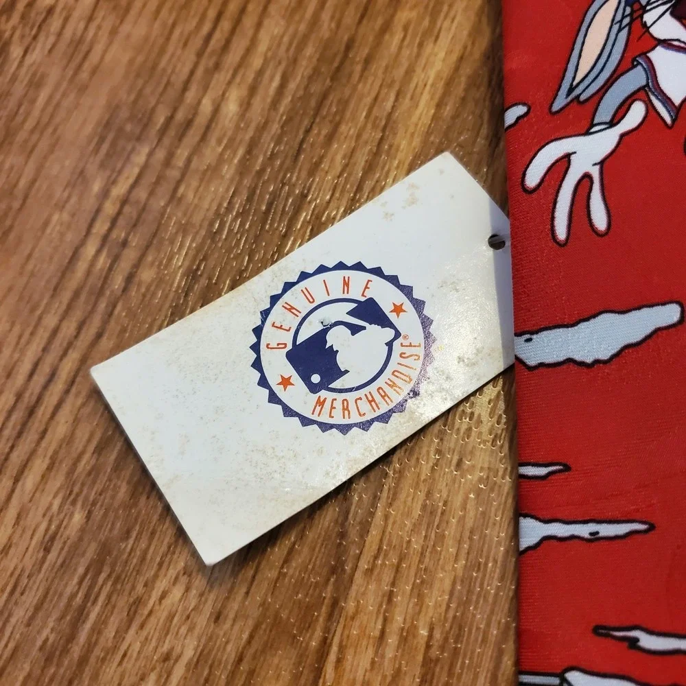Vintage Atlanta Braves Tie‎ Red Bugs Bunny Baseball MLB Genuine Merchandise 1994